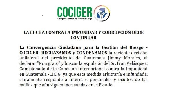 LA LUCHA CONTRA LA IMPUNIDAD Y CORRUPCIÓN DEBE CONTINUAR